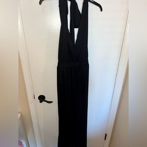 Black halter jumpsuit